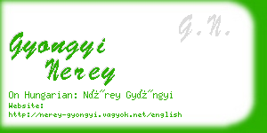 gyongyi nerey business card